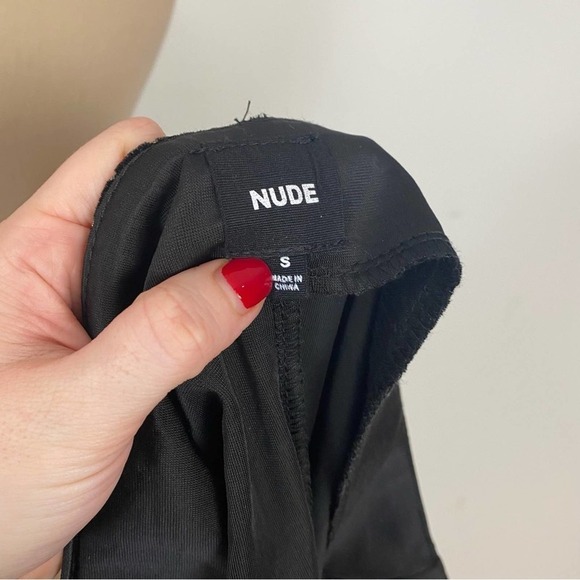 Nude Womens Camisole Black Gold Spaghetti Strap Small - Picture 2 of 5